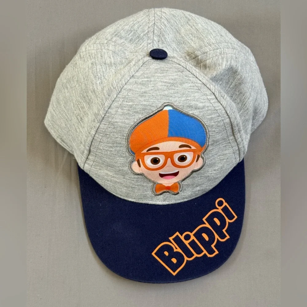 Kids‎ Gray & Navy Cap with Orange Accents